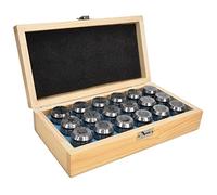 FTVOGUE Conjunto de Coleta de Resorte ER32 de Acero de Carbono de 18 Piezas, Colección de Chuck para Máquina de Grabado CNC de 3 a 20 Mm con Caja de Almacenamiento, Adecuada para Fresado y Aburrido
