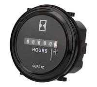 FTVOGUE Contador de Horas de Cuarzo, Temporizador Completamente Sellado, Contador de Tiempo del Generador del Motor con Rango de Sincronización 99999,9 Horas para Maquinaria de Construcción y Agrícola
