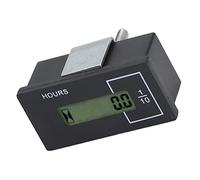 FTVOGUE Contador de Horas, Pantalla LCD Temporizador de Motor con Inducción de Gasolina y Sincronización Energizada, para Trabajos Aéreos Camiones Apisonadores Cargadores Tampers (cuadrado)