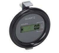 FTVOGUE Contador de Horas, Pantalla LCD Temporizador de Motor con Inducción de Gasolina y Sincronización Energizada, para Trabajos Aéreos Camiones Apisonadores Cargadores Tampers (Redonda)