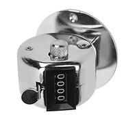 FTVOGUE Contador Manual de Acero Inoxidable Contador Manual de 4 Dígitos 0 a 9999 con Perilla de Reinicio y Mini Hebilla para Inventario de Taller Conteo de Mercancías Estadísticas de Multitudes