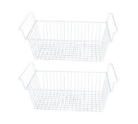 FTVOGUE Contenedores Organizadores de Congelador de Alambre de Acero, | Paquete de 2, Construcción de Metal Resistente, para Estantes de Refrigerador, Gabinetes y Encimeras, Sostiene Frutas y