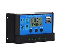 FTVOGUE Controlador de Carga Solar 12V 24V PWM MPPT Cargador Solar con Pantalla LCD y Puerto USB Doble para de Placa en Casa y RV (70A)