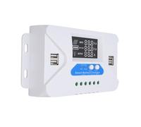 FTVOGUE Controlador de Carga Solar Adaptable con Pantalla LCD Placa de Aluminio 4 Puertos USB para Sistemas de Baterías de Paneles Solares Fuera de la Red (100A)