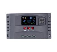 FTVOGUE Controlador de Carga Solar con Luz LCD MPPT Controlador de Carga Solar 12V 24V 20A con Protección contra Sobrecorriente Antirreflujo MOS Bidireccional para Sistemas de Lámparas Solares (10A)