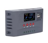 FTVOGUE Controlador de Carga Solar con Luz LCD MPPT Controlador de Carga Solar 12V 24V 20A con Protección contra Sobrecorriente Antirreflujo MOS Bidireccional para Sistemas de Lámparas Solares (20A)
