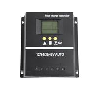 FTVOGUE Controlador de Carga Solar MPPT, Pantalla LCD de 80 A, Carga Eficiente para Sistemas de 12 V, 24 V, 36 y 48 , Ideal para Uso Doméstico y Exterior