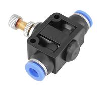 FTVOGUE Controlador de Velocidad 5 Piezas 6 Mm Válvula de Control de Flujos de Aire de Empuje Regulador de Flujos Neumáticos para Cilindro de Aire Herramienta Equipo de Automatización