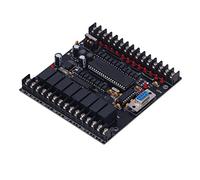 FTVOGUE Controlador PLC PCB Salida de relé Tablero de Control Industrial 20MR DC 24V 12 Puntos de Entrada Salida 5A 8000 Pasos para Líneas de Ensamblaje de Automatización Industrial y Máquinas
