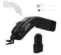 FTVOGUE Cortadora de Tela Eléctrica de 4,2 V, Cortadora de Tela Portátil con Motor de Alta Velocidad para Cortar Cuero, Esponja y Alfombra (1 Uds. Batería de 5000mAh)
