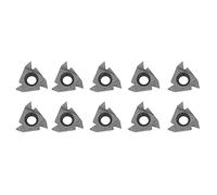 FTVOGUE Corte de Hilo CNC Turning Vanewing Insertar Conjunto de Tungsteno de 10pcs Herramienta de Acero para la Máquina de Torno 16er AG55 para Entusiastas de la Metalurgia