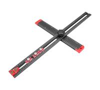 FTVOGUE Cuadrado en T para Carpintería de 60 Cm, Regla Multiángulo Ajustable de Aleación de Aluminio con Niveles de Burbuja y 3 Controles Deslizantes, para Posicionamiento e Insta