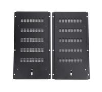 FTVOGUE Cubierta de Ventilación para Sótano 16x8.7 Pulgadas con Compuerta y Rejilla Metálica, para Abertura de 16x8 Pulgadas, Acero Aleado Negro