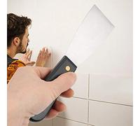 FTVOGUE Cuchillo Raspador para Quitar Papel Tapiz y Pintura, Espátula de Acero Inoxidable con de Agarre Suave para Renovación del Hogar