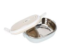 FTVOGUE de Acero Inoxidable 304, Recipiente para Alimentos con Asa Oculta, Aislado para la Escuela y el Trabajo, Perfecto para Adultos y Niños (una sola capa)