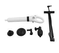 FTVOGUE Desatascador de Drenaje Neumático de Alta Presión, Desatascador de Inodoro Manual ABS con Varios Limpiadores de Tuberías para Uso Doméstico