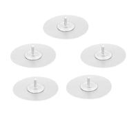 FTVOGUE Disco Adhesivo Fuerte Placa Adhesiva de Silicona 10 Piezas ABS Disco Adhesivo Impermeable 60 Mm con Tornillo de 4 Mm para Conexión de Gancho para Ropa Uso de Montaje en Pared sin Perforaciones