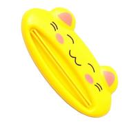 FTVOGUE Dispensador de Pasta de Dientes de Animales de Dibujos Animados, Material ABS, Divertido y Cómodo para la Experiencia de Baño de Niños y Adultos (gato amarillo)