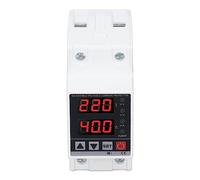 FTVOGUE Dispositivo de Protección de Voltaje Interruptor Protector de Sobretensión Ajustable 220 V CA Modo de Reinicio de Recuperación Automática Diagnóstico de Fallas para Usuarios de Cajas de (40A)