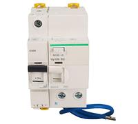 FTVOGUE Disyuntor IC65N, Interruptor de Aire en Miniatura PA66 1P+N, 20A AC 230V 400V Protección contra Sobrecargas y Fugas, Capacidad de Ruptura 6000A para Usuarios de Distribución de Energía (63A)