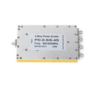 FTVOGUE Divisor de Potencia de 4 Vías con Pérdida de Inserción Pequeña de 500-6000MHz para Aleación de Aluminio CDMA LTE WIFI5.8