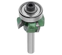 FTVOGUE Edge Trimmer Router Bit R1 / R2 / R3 Carpintería Fresadora 4 dientes Cortadora de recorte para carpintería Máquina de grabado (1/4 * R2)