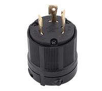 FTVOGUE Enchufe de Bloqueo NEMA L6-30P 30A 250V, Conector Twist Lock de 3 Polos 3 Cables, Carcasa Resistente a Impactos Químicos con 20000 Unidades para Conexión de Generador