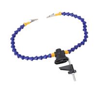 FTVOGUE Estación de Soldadura de Ayuda de Terceras Manos, Abrazadera de Joyería para Soldar de Acero Inoxidable de Nailon con 2 Brazos Flexibles de Cuello de Cisne Abrazadera de Escritorio de 30 Cm