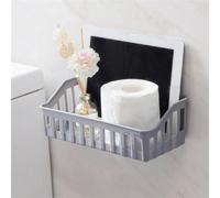FTVOGUE Estante de Baño Multifuncional Montado en la Pared con Hueco para Artículos de Tocador y Organizador de Almacenamiento de Cosméticos en Material de PP para Decoración de Baño