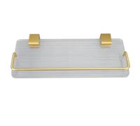 FTVOGUE Estante de Pared para Baño, Estante Flotante de Panel Acrílico a Prueba de óxido, Almacenamiento Espacial de Aluminio para Toallas y Artículos de Tocador en el Baño o la Cocina (30