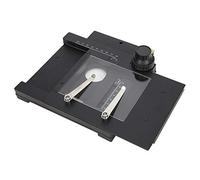 FTVOGUE Etapa de Trabajo del Microscopio Microscopio de Aleación de Aluminio Etapa XY Apertura de Montaje de 96 Mm Recorrido de 60 Mm por 55 Movimiento Suave del Rodamiento de Bolas para Medición de