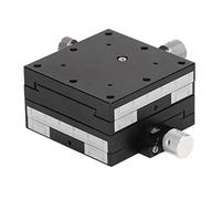 FTVOGUE Etapa Lineal Manual Aleación de Aluminio Etapa Lineal XY 60 X 60 Mm Plataforma de Desplazamiento Tipo Tornillo ±9 Mm Recorrido 0,5 por Vuelta para Equipos de Producción de Instrumentos ópticos