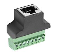 FTVOGUE Ethernet RJ45 Hembra Perno a Tornillo Terminal 8 Pin CCTV Adaptador DVR Digital Conector Conector de Red Adaptador Extensor de Cable