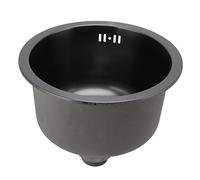 FTVOGUE Fregadero De Cocina Redondo Multifunción De Acero Inoxidable, NanotecnologíA, Un Seno Profundo, Resistente A Altas Temperaturas, Ideal para Renovar El Hogar Y El Bar (Nano diamante negro)