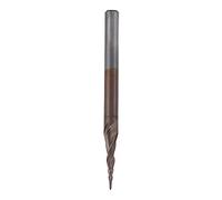 FTVOGUE Fresas de Extremo Cónico Fresa de Acero de Tungsteno con Revestimiento Bronceado 1 Pieza para Grabar Ranurado y Fresado de Extremos en Madera Contrachapada Acrílica Usuarios de CNC