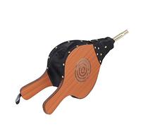 FTVOGUE Fuelle de Cuero para Chimenea, Soplador de Aire Grande con Boquilla de Metal, Soplador de Leña de 17,9x7,8 Pulgadas para Chimeneas Interiores y Camping