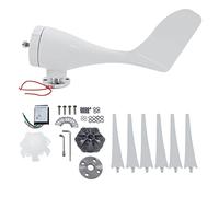 FTVOGUE Generador de Turbina Eólica de 300 W, Kit de Turbina Eólica de Eje Horizontal con 6 Palas, Motor de CA Trifásico, CC de 12 V, Diseño de Ala Trasera para Uso Fuera de la Red en Casa, Granja,
