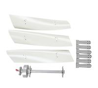 FTVOGUE Generador de Turbina Eólica, Turbina Eólica Vertical de Aleación de Aluminio ABS 500 W 24 V con Controlador MPPT, Arranque Maglev 2 M/s, Freno Electromagnético para Alumbrado Público