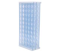 FTVOGUE Gradilla para Tubos de Ensayo de 3 Capas, Poliestireno, 50 Orificios, Diseño Extraíble para Experimentos Químicos y Procesos de Secado, Ideal para Laboratorios (50 hoyos)