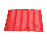 FTVOGUE Gráfico de Bolsillo Magnético, 5 Filas de Bolsillos Transparentes para Ecuaciones Matemáticas de Vocabulario, con Imanes Incorporados y Cierres de Gancho, para Suministros de (rojo)