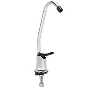 FTVOGUE Grifo de Cuello de Cisne G1/4 Pulgadas, Grifo de Fregadero Tipo Prensa de Acero Inoxidable y Aleación de Cobre con Acabado Cromado para Filtro de Agua, Purificador, Suaviz