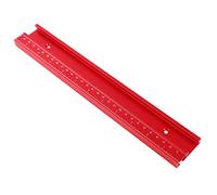 FTVOGUE Guía de Aleación de Aluminio Rarbia de Ferrocarril Fuerte y Duradero para Carpintero, Fijando Más Piezas de Trabajo, Métricas e Imperiales Rojo (300 mm)