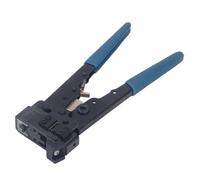 FTVOGUE Herramienta de Engarzado RJ45 con Trinquete, Alicates para Engarzar Cables de Red 8P de Acero Al Carbono con Agarre Antideslizante, Herramienta Manual Pelacables Ethernet para Técnicos de