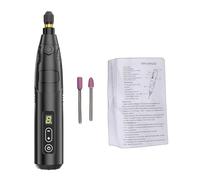FTVOGUE Herramienta Rotativa Inalámbrica, Mini Bolígrafo de Grabado con 6 Ajustes de Velocidad, Amoladora Eléctrica de 18000 RPM para Tallado de Madera, Metal y Plástico (paquete de 2 negro)