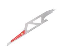 FTVOGUE Hoja de Sierra Alternativa de Acero Inoxidable 6TPI para Troncos de Madera Húmedos, Tubería de PVC, Sierra Profesional Resistente de 11,89 Pulgadas para Eliminación Eficiente de Astillas de