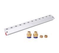 FTVOGUE Hoja de Soplado de Aire de Aleación de Aluminio de 300 Mm Flujo de Aire Uniforme y Aerodinámico para Eliminación de Polvo y Agua con Puerto de Rosca de 1/4 de Pulgada para