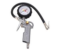 FTVOGUE Inflador de Neumáticos con Presión Inflador de Neumáticos de Acero Inoxidable Mandril de Aire de 0 a 225 PSI Diseño Compacto de Esfera Grande para Automóviles, SUV, Camiones, Motocicletas y