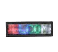 FTVOGUE Insignia de Nombre LED, 12x48 Píxeles, Control de Aplicación, Señal de Nombre Programable con Accesorios de Imán y Pasador para Restaurante, Tienda, Exposición, Hotel, Fiesta,