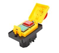 FTVOGUE Interruptor de Arranque Magnético, Botón Pulsador de Parada de Emergencia de 10 A con Carcasa Retardante de ABS y Clasificación IP55, para Equipos Eléctricos en Entornos Marinos