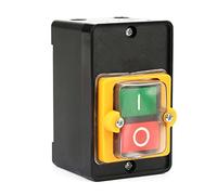 FTVOGUE Interruptor de Botón, Impermeable AC220V 380V 10A Control de Bloqueo Automático para Equipos Mecánicos y Maquinaria Textil